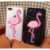 Husa Silicon Flamingo Roz/Transparent Apple iPhone X/XS - Protectie Premium, Design Atractiv