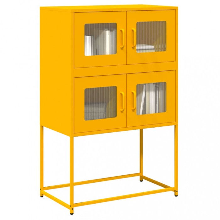 Gossi dulap inalt, galben mustar, 68x39x107 cm, otel