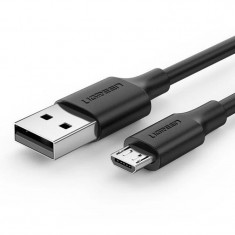 Cablu alimentare/date Ugreen USB la Micro-USB nickel plating PVC 2m, Negru