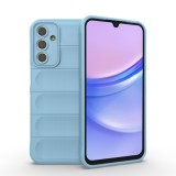 Husa pentru samsung galaxy a15, antisoc, margini striatii, design minimalist, bleu
