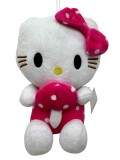 Jucarie Plus Hello Kitty 20 cm roz si funda