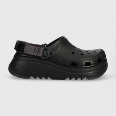 Crocs papuci Classic Hiker Xscape Clog femei, culoarea negru, cu platformă 208365