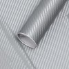 Folie colantare auto Carbon 3D &ndash; Argintiu (3m x 1,27m)