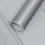 Cumpara ieftin Folie colantare auto Carbon 3D &ndash; Argintiu (3m x 1,27m)