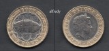 Anglia, Marea Britanie, 1999 2 Pounds, Comemorativa, Rugby