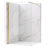 Paravan de dus Rea Flexi Transparent / Brush Gold 130