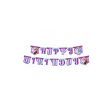 Ghirlanda petrecere Happy Birthday din carton model Frozen Northern Lights 2.1M