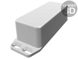 Carcasă universală neagră cu lame de fixare 39x93x31 mm
