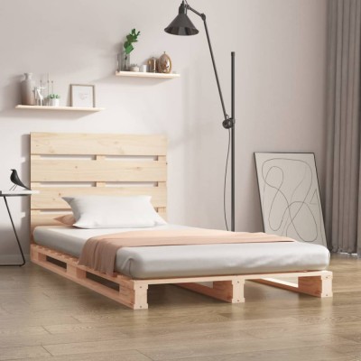 vidaXL Cadru de pat Single Small 2FT6, 75x190 cm, lemn masiv de pin foto