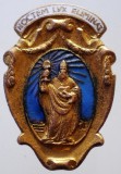 I.167 INSIGNA RELIGIOASA REVER BUTONIERA NOCTEM LUX ELIMINAT BOLOGNA 1927