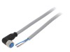Cablu M8 Unghiular SICK 2m IP67 4 Pini PVC Gri Conector Mama