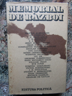 Memorial de razboi Antologie cartonata Ion Cupsa, Al. Siperco, Ed Politica, 1976 foto