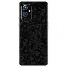Set Folii Skin Acoperire 360 Compatibile cu OnePlus 9 (2 Buc) - ApcGsm Wraps Camo Shadow Black foto