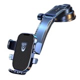 Suport Auto Multifunctional pentru Telefon, Flippy, Suport pentru Navigatie, Rotativ cu Ventuza, cu fixare Geam si Parbriz, 20 x 14 x 11 cm, Albastru