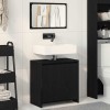 VidaXL Dulap de baie cu ușă Stejar Negru 60 x 33 x 61 cm Lemn compozit 862509