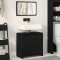 vidaXL Dulap de baie cu ușă Stejar Negru 60 x 33 x 61 cm Lemn compozit 862509