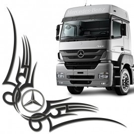 Set 2 x Sticker geamuri laterale Mercedes, TIR002