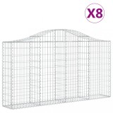 Cumpara ieftin Cosuri gabion arcuite 8 buc, 200x30x100/120 cm fier galvanizat