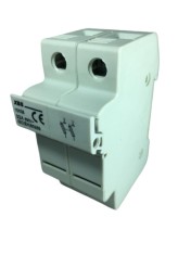 Soclu separator pentru sigurante cilindrice fuzibile 10x38 2P 32A montaj pe sina DIN omega 35mm 690V