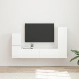 Cumpara ieftin Set comoda TV 4 buc. 30 x 31 x 100 cm Alb lucios