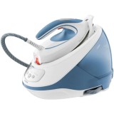 Statie de calcat Tefal Express Protect SV9202E0, 2800W, presiune 7.5 bari, rezervor 1.8L, talpa Durilium Airglide Autoclean, Alb&amp;amp;albastru