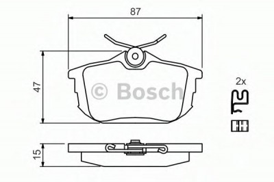 Set placute frana,frana disc MITSUBISHI CARISMA limuzina (DA) (1996 - 2006) BOSCH 0 986 424 427 foto