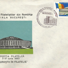 România, Expoziţia filatelică "Bucureştii în filatelie", plic, Bucureşti, 1981