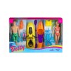 Set Papusi Manechin Betty cu Jetski si Canoe + Accesorii, Costume de Baie si Ochelari de Soare. Jucarii Fete 3+