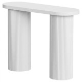 HOMCOM Consolă modernă &icirc;ngustă cu spațiu ascuns, 103 cm, alb | Aosom Romania