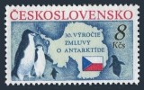 Cehoslovacia 1991 - Antarctica, pinguini, neuzat