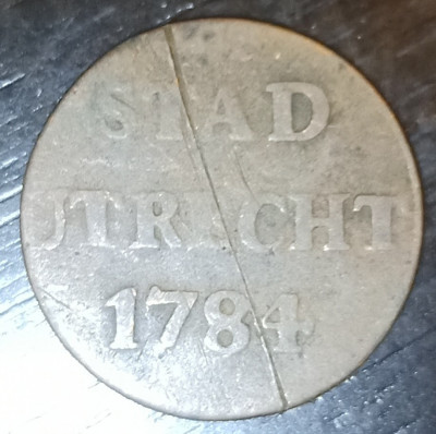 Moneda Tarile de Jos - 1 Duit 1784 - Provincia Utrecht foto