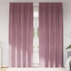 VidaXL Draperii opace cu bandă superioară, 2 buc., roz &icirc;nchis, catifea