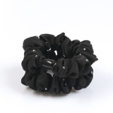 Set 2 elastice de par negre cu strasuri fine