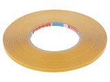 Bandă dublă adezivă albă 6mm x 50m