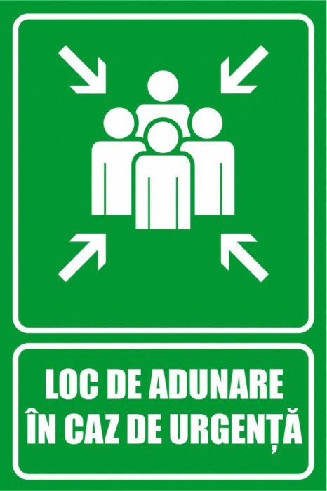 Panou Loc de Adunare in caz de Urgenta - 20x30 cm