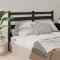 vidaXL Tăblie de pat, negru, 126x4x100 cm, lemn masiv de pin 818414