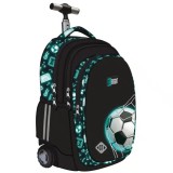 Cumpara ieftin Ghiozdan Troler ST.Right, colectia Neon Football, TB01, roti silicon, 44x32x25 cm