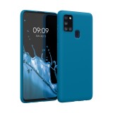 Husa Kwmobile pentru Samsung Galaxy A21s, Albastru, Silicon, KWM000011GI021C, Carcasa