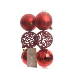 Cumpara ieftin Set 6 globuri decorative - Bauble Christmas Red | Kaemingk
