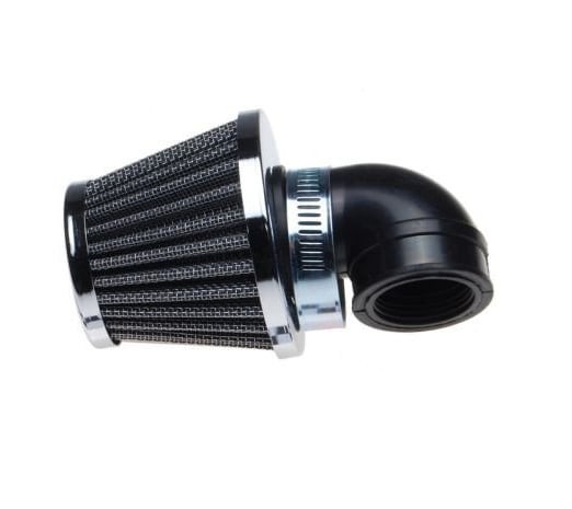 Filtru aer sport conic, d.35 mm, cot 90&#039;, cromat Cod Produs: MX_NEW AF02335