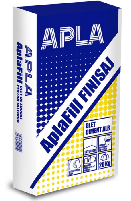 Aplafill Finisaj, Glet pe baza de ciment pentru interior, Alb