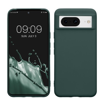 Husa Kwmobile pentru Google Pixel 8, Verde inchis, Silicon, 61855.171 foto