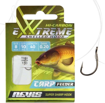 Carlige Legate Nevis Carp Feeder, Nr.8, 0.20mm, 40cm, 10buc/pac foto