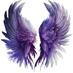 Sticker decorativ, Aripi, Mov, 60 cm, 1303STK-9