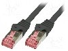 Cablu patch cord, Cat 6, lungime 1m, S/FTP, LOGILINK - CQ2033S
