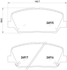 BREMBO P 30 065 PRIME LINE set placute frana,frana disc