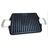 Gratar dreptunghiular din fonta, 2 suprafete de gatit, 21x27cm, 8mm grosime, EV, Guison, GRC12021