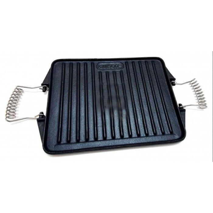 Gratar dreptunghiular din fonta, 2 suprafete de gatit, 21x27cm, 8mm grosime, EV, Guison, GRC12021