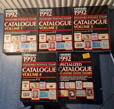 Standard postage stamp catalogue Scott 1992 5 volume foto