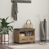 vidaXL Bancă pentru hol cu pernă Stejar Artizanal 60 x 38 x 46 cm 891455
